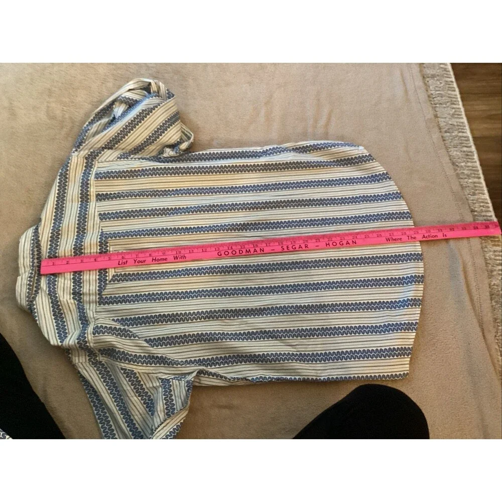 levis shirt pearl snap medium men striped western cowboy